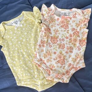 Nicole Miller Yellow and Floral Kids Bodysuits